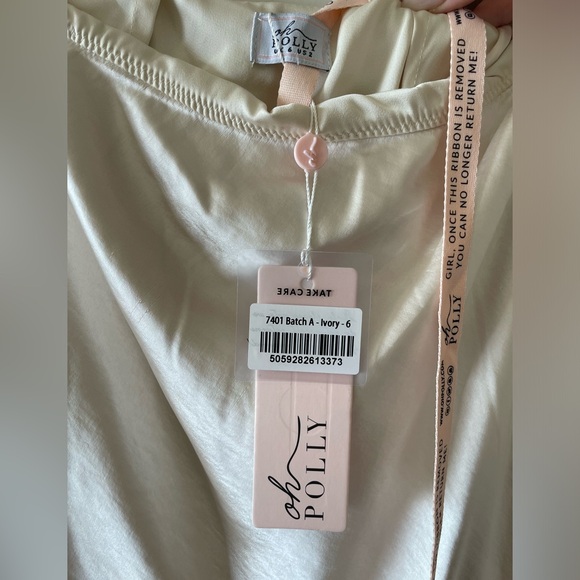 NWT! Oh Polly Marisol Bias Cut Skirt in Ivory - Picture 7 of 9